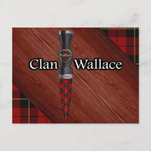 Clan Wallace Tartan Sgian Dubh Blade Postkarte
