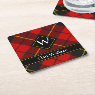 Clan Wallace Tartan Square Paper Untersetzer