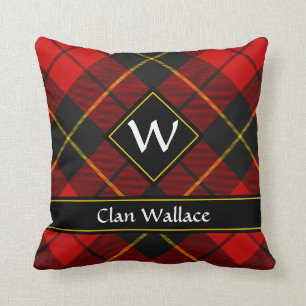 Clan Wallace Tartan Throw Pillow Kissen