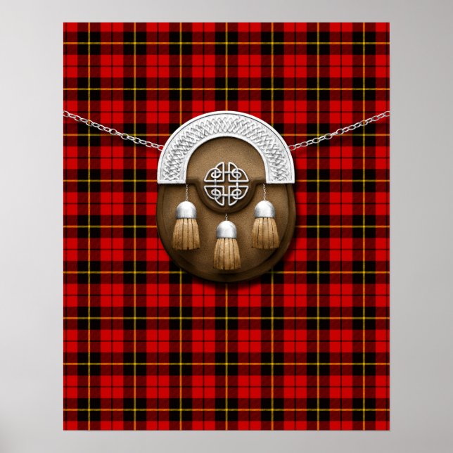Clan Wallace Tartan und Sporran Poster (Vorne)