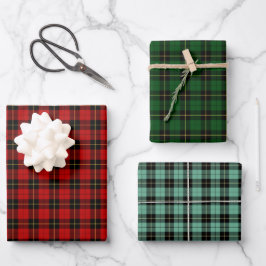 Clan Wallace Tartan Variationen Geschenkpapier Set