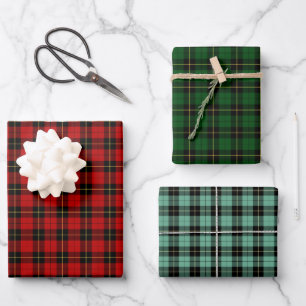Clan Wallace Tartan Variationen Geschenkpapier Set