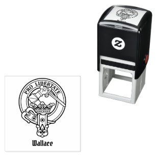 Clan Wallace Wappen Selbstfarbige Briefmarke Permastempel
