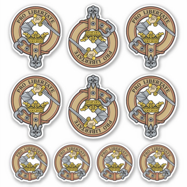 Clan Wallace Wappen Sticker Set (Vorderseite)