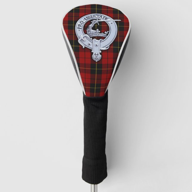 Clan Wallace Wappen & Tartan Golf Head Cover Golf Headcover (Vorderseite)