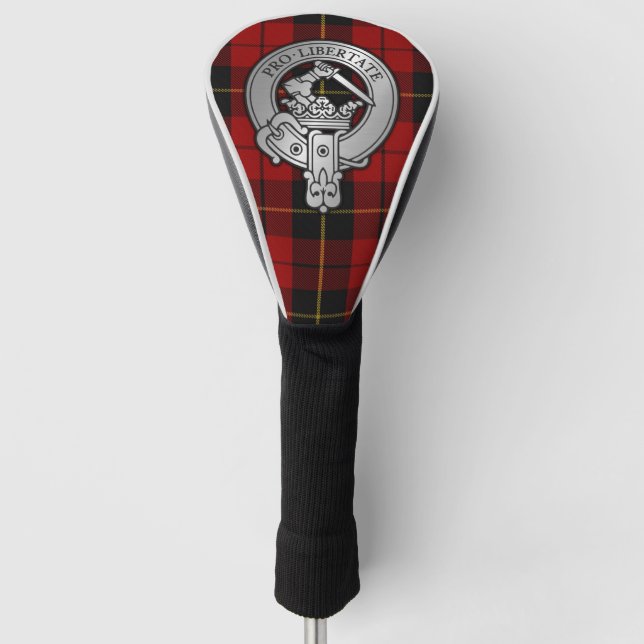 Clan Wallace Wappen & Tartan Golf Headcover (Vorderseite)