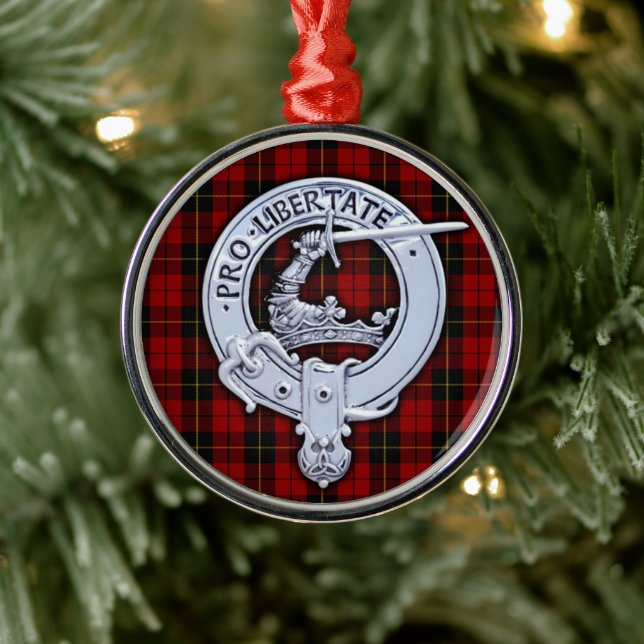 Clan Wallace Wappen & Tartan Ornament Aus Metall (Baum)