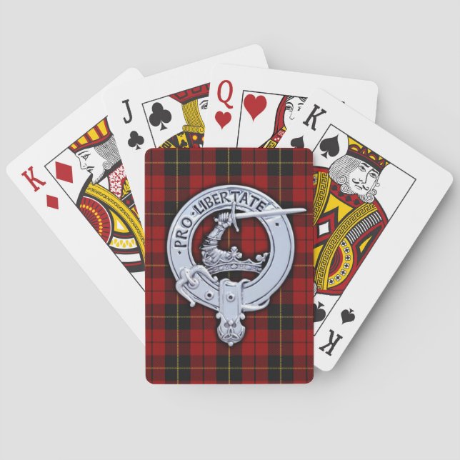 Clan Wallace Wappen & Tartan Spielkarten (Rückseite)