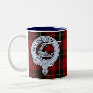 Clan Wallace Wappen & Tartan Zweifarbige Tasse