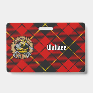 Clan Wallace Wappen über Tartan Ausweis