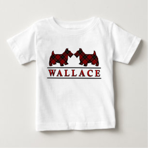 Clan-WallaceTartanscottie-Hunde Baby T-shirt