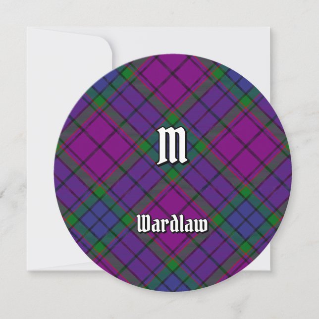 Clan Wardlaw Tartan Einladung (Vorderseite)