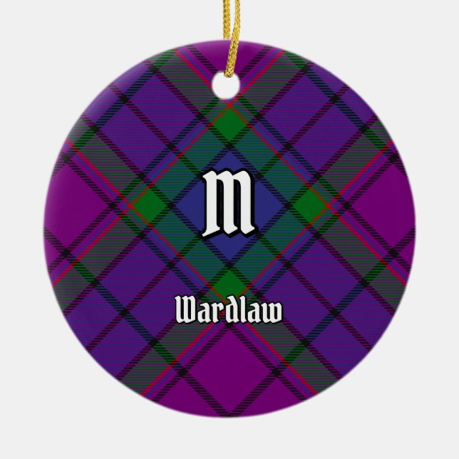 Clan Wardlaw Tartan Keramik Ornament (Vorne)