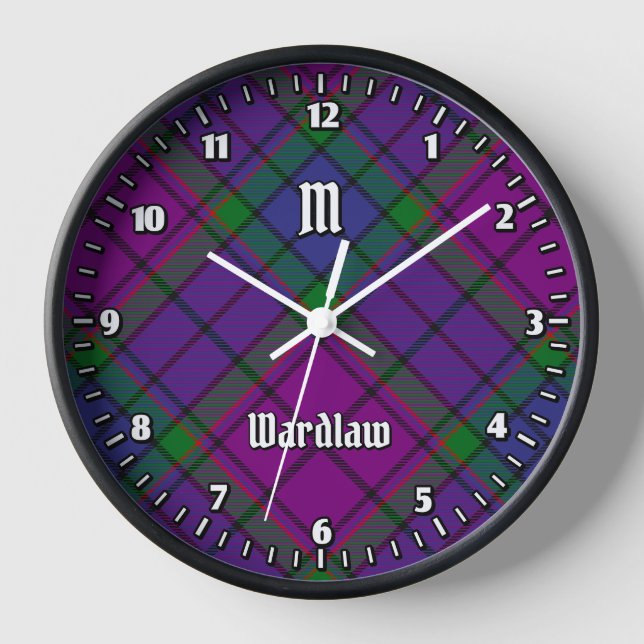 Clan Wardlaw Tartan Uhr (Vorderseite)