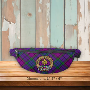 Clan Wardlaw Wappen über Tartan Bauchtasche