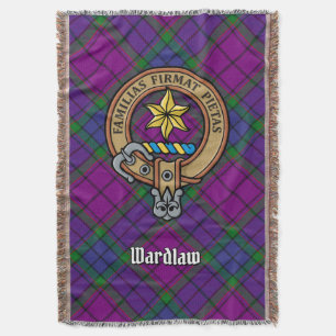 Clan Wardlaw-Wappen über Tartan Decke