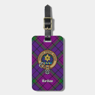 Clan Wardlaw Wappen über Tartan Gepäckanhänger