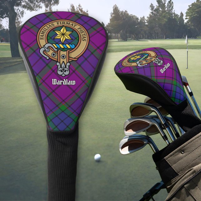 Clan Wardlaw Wappen über Tartan Golf Headcover (Von Creator hochgeladen)