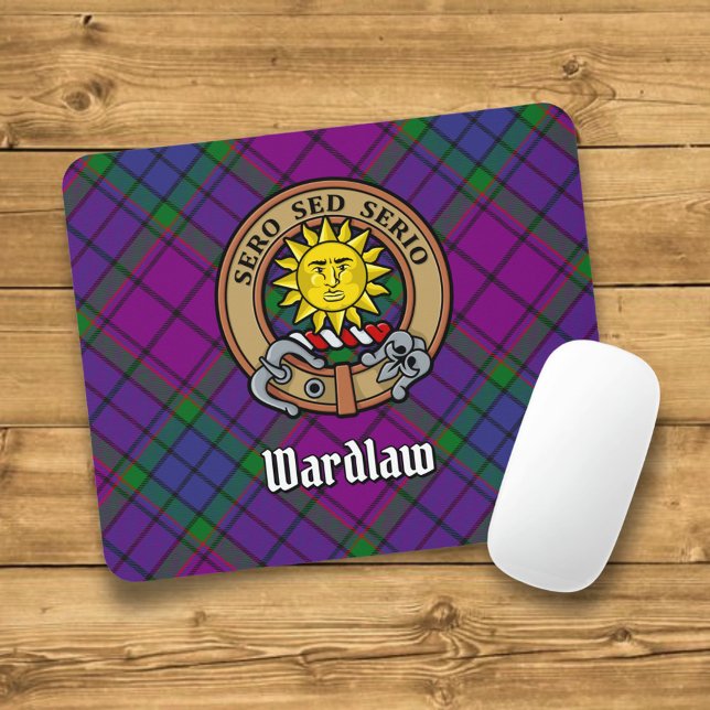 Clan Wardlaw Wappen über Tartan Mousepad (Von Creator hochgeladen)