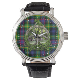 Clan Watson Tartan Celtic Trinity Armbanduhr