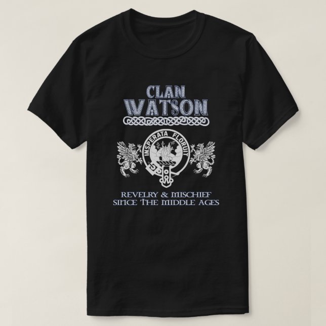 Clan Watson Wappen Schottischer Clans Schottischer T-Shirt (Design vorne)