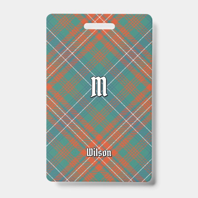 Clan Wilson Ancient Tartan Ausweis (Vorderseite)