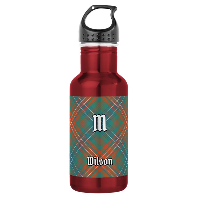 Clan Wilson Ancient Tartan Edelstahlflasche (Vorderseite)