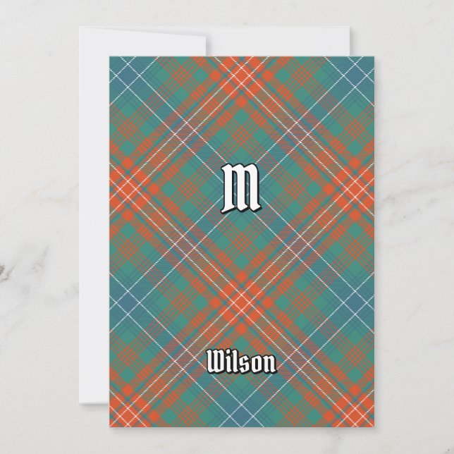 Clan Wilson Ancient Tartan Einladung (Vorderseite)