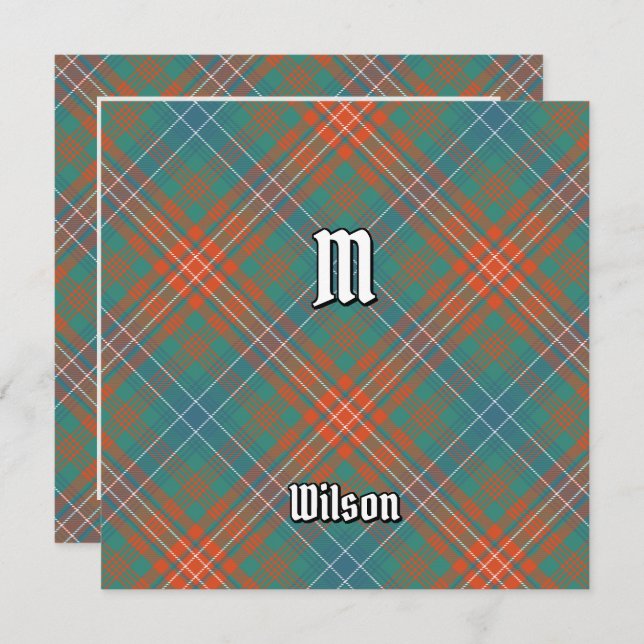 Clan Wilson Ancient Tartan Einladung (Vorne/Hinten)