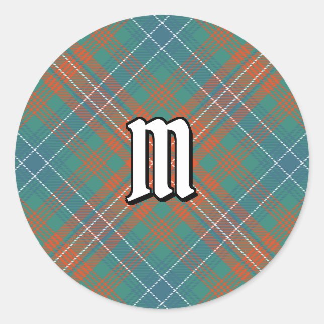 Clan Wilson Ancient Tartan Runder Aufkleber (Vorderseite)