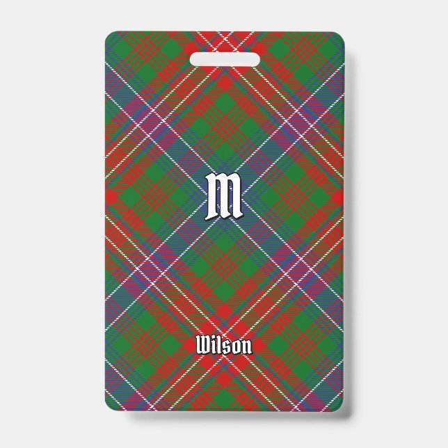 Clan Wilson Modern Tartan Ausweis (Vorderseite)