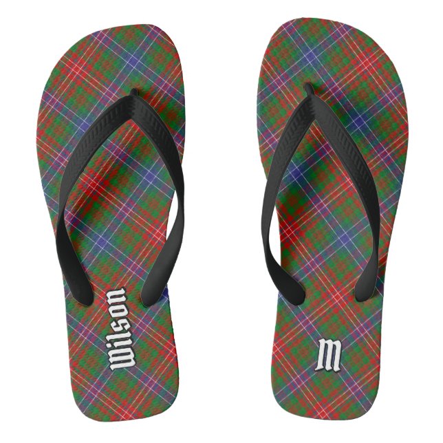 Clan Wilson Modern Tartan Flip Flops (Fußbett)