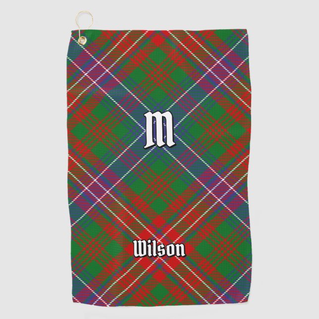 Clan Wilson Modern Tartan Golfhandtuch (Vorderseite)