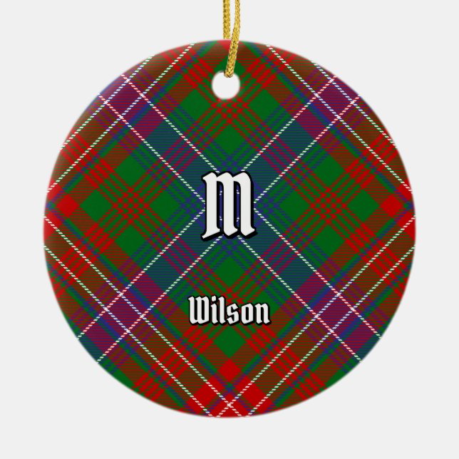 Clan Wilson Modern Tartan Keramik Ornament (Vorne)