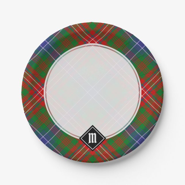Clan Wilson Modern Tartan Pappteller (Vorderseite)