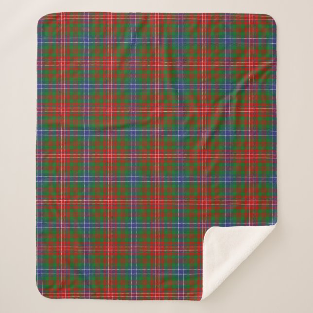Clan Wilson Tartan Kariert Sherpadecke (Vorderseite)