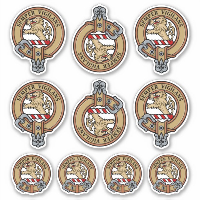 Clan Wilson Wappen Sticker Set (Vorderseite)
