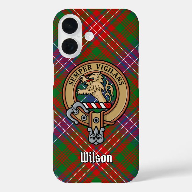 Clan Wilson Wappen über das moderne Tartan Case-Mate iPhone Hülle (Rückseite)