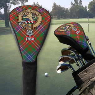 Clan Wilson Wappen über das moderne Tartan Golf Headcover