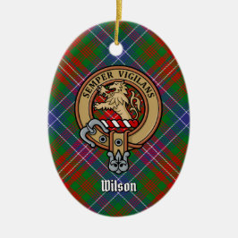 Clan Wilson Wappen über das moderne Tartan Keramik Ornament