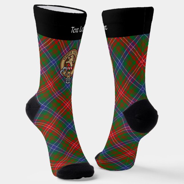 Clan Wilson Wappen über das moderne Tartan Socken (Gewinkelt)