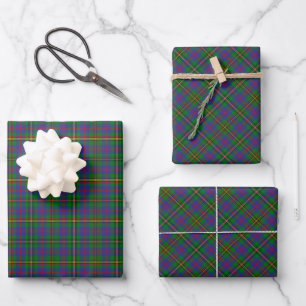 Clan Wood Tartan Geschenkpapier Set