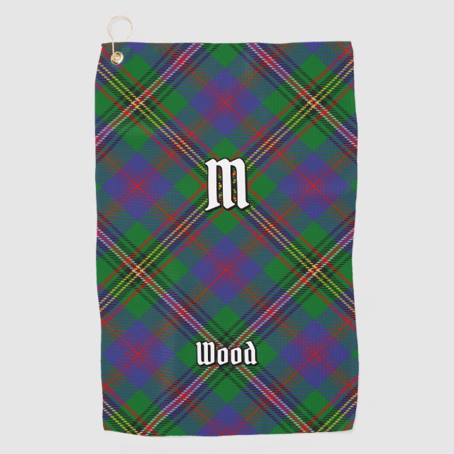 Clan Wood Tartan Golfhandtuch (Vorderseite)