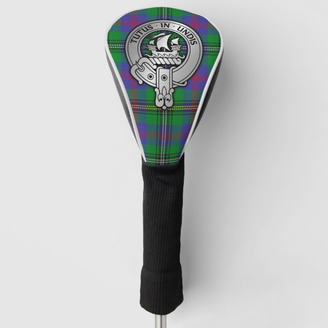 Clan Wood Wappen & Tartan Golf Headcover (Vorderseite)