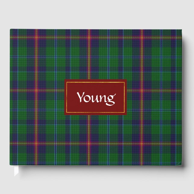 Clan Young Kariert Guest Book Gästebuch (Vorderseite)