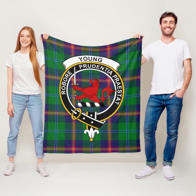 Clan Young Modern Tartan Kariert Fleecedecke (Beispiel)