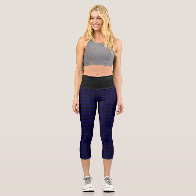 Clan Zuhause Tartan Kariert Capri Leggings (Vorderseite)