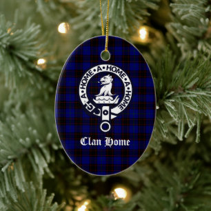 Clan Zuhause Wappen Abzeichen und Tartan Keramik Ornament