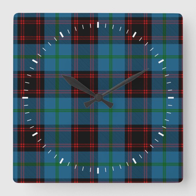 Clan-ZuhauseTartan Quadratische Wanduhr (Vorderseite)