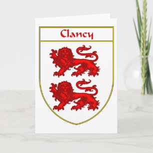 Clancy Coat of Arms/Familienwappen Feiertagskarte